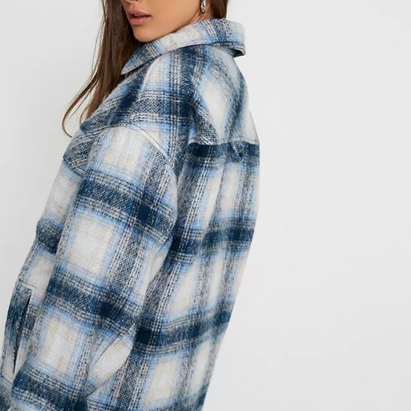 Urban Outfitters Wool Check Shirt Jacket - Picture 4 of 7